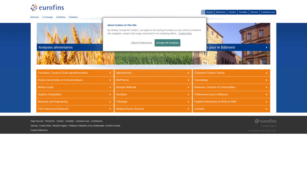 Cover image for Eurofins DSC Product Testing : GPS Coordinates 47.2642896 ; -1.5681305