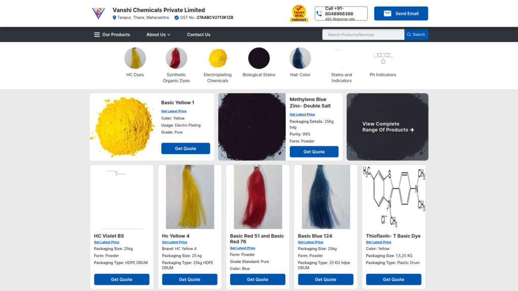 Cover image for Vanshi Chemicals : GPS Coordinates 19.0672645 ; 73.0207175