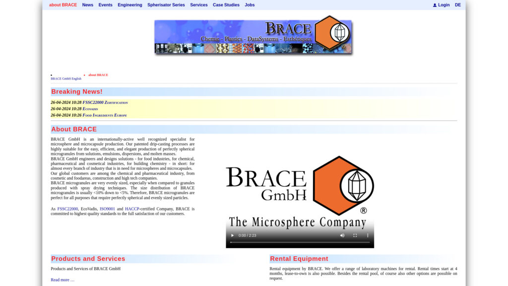 Cover image for Brace : GPS Coordinates 50.0484763 ; 8.9905773
