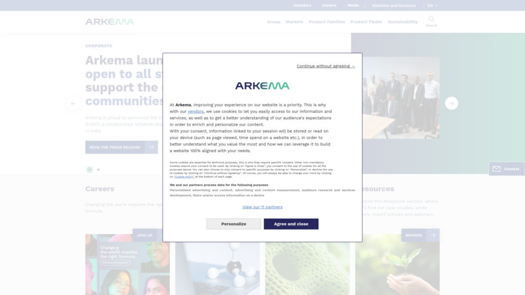 Cover image for ARKEMA France : GPS Coordinates 48.9090882 ; 2.2307737