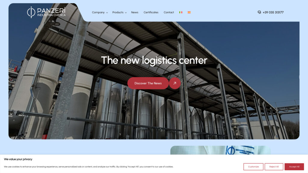 Cover image for Industria Chimica Panzeri : GPS Coordinates 45.6784934 ; 9.6973924