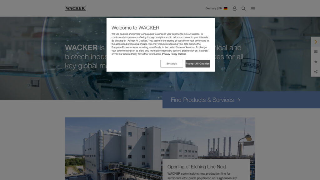 Cover image for Wacker Chemie : GPS Coordinates 48.1237221 ; 11.6049538