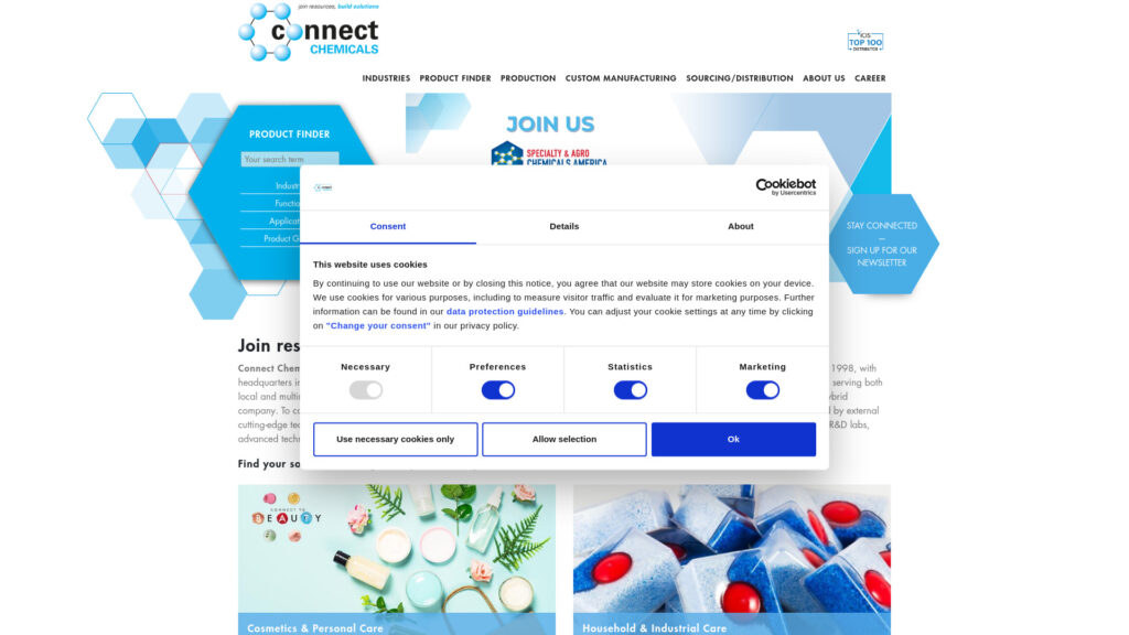 Cover image for Connect Chemicals : GPS Coordinates 51.2952997 ; 6.8659053
